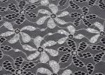 90% Nylon + 10% Spandex Flower Elastic Lace Fabric For Nightwear CY-LW0795