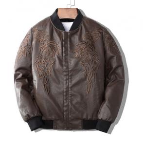 Wholesale Breathable Winter mens classic leather jackets Floral Patterned Fully Lined from china suppliers