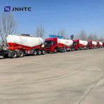 3 Axles 50 Cbm V-Type Bulk Cement Tank Semi Trailer For Transport Bulk Powder