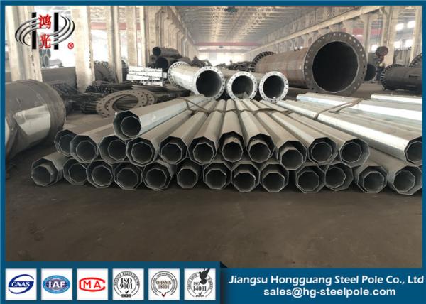 NEA Standard Polygonal Transmission Steel Tubular Pole Overlap / Flange