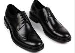 Engrave Fashion Brown Leather Brogue Shoes , Spring / Autumn Formal Shoes With