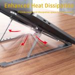 Adjustable Aluminum Laptop Stand Foldable Waterproof At Office Home Trip