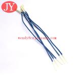 white color wholesale custom logo polyester cord with metal aglets yeezy