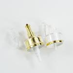 Plastic Cap Luxury 24mm UV Plating Gold Color Lotion Dispenser Pump for Acrylic
