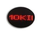 Oval LED scrolling name badge