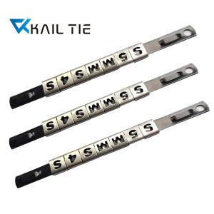 China Industrial 304 Stainless Steel Cable Tag 89mm Length Engraved Cable Tie on sale
