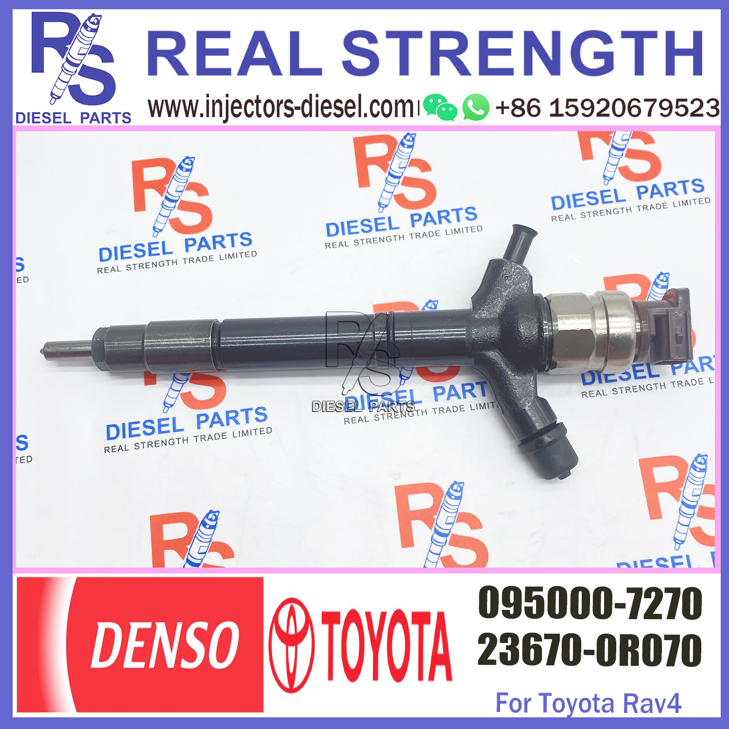 Diesel injector 23670-09210 DCRI107640 Factory Supplying Top Quality Common Rail Injector 0950007280 095000-7280