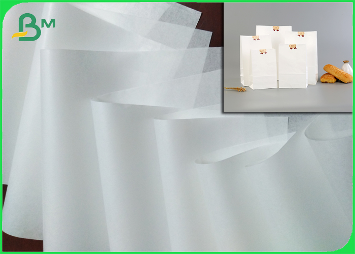 30 / 35 / 40gsm MG kraft White Paper Jumbo Roll 1000 - 1200mm FDA Certified