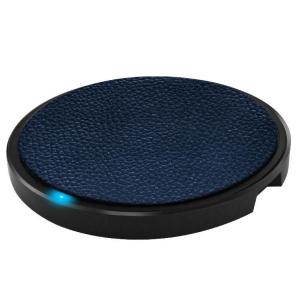 Wholesale 15W Fast Charge Max 12V 1.8A Qi Wireless Charging Pad PU Leather from china suppliers