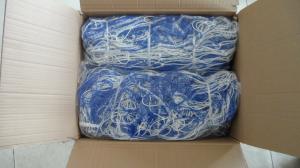 China Striped Soccer Goal Net-Knotted Polyethylene-square  120mm-8'H*24'W Senior Net on sale
