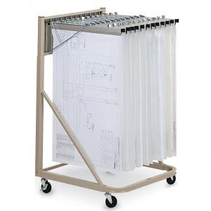 Wholesale Caron Steel Vertical Blueprint Heavy Duty Mobile Storage Racks 12 Clamps from china suppliers