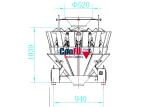 2000gram Automatic Multihead Weigher 14 Head