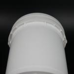 1 Gallon White Round Plastic Bucket Chemical / Food Grade With Lids
