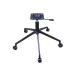 Office Chair Metal Base with Lumbar Support and Smooth-Rolling Casters Aluminum