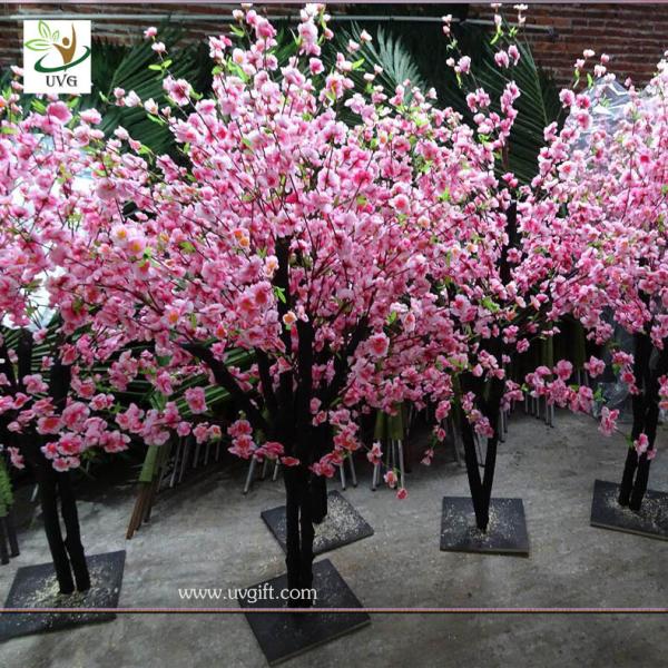UVG china wedding supplies party decoration pink artificial peach blossom trees