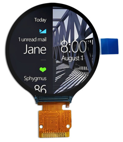 240x240 1.3" Round Lcd Display 12 Pins SPI Interface For Smart Wearable Devices