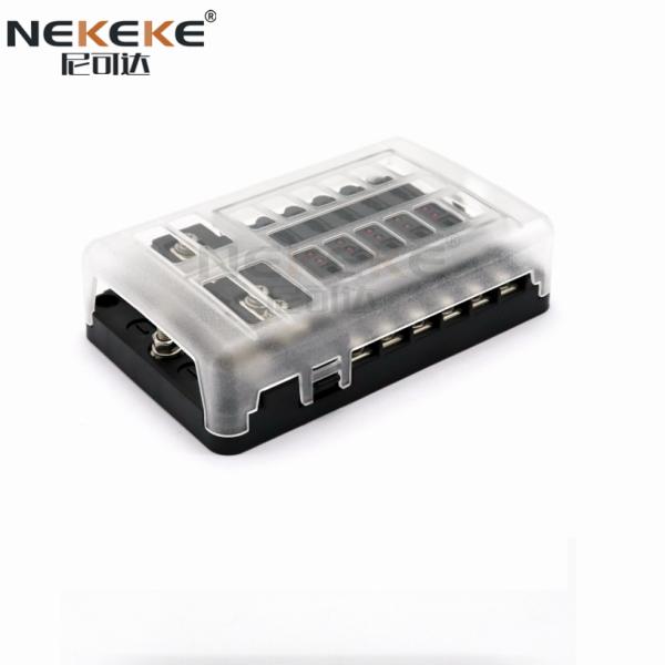 12V 24V Waterproof Boat Fuse Board Fuse Box With Negative Bus 12 Way