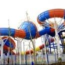 Galvanized Carbon Steel / Fiberglass Structure Tantrum Valley Water Slides For