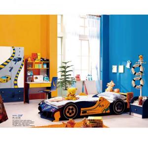 Wholesale MDF Twin Size Children Bedroom Sets Car Bed With Storage ODM OEM from china suppliers