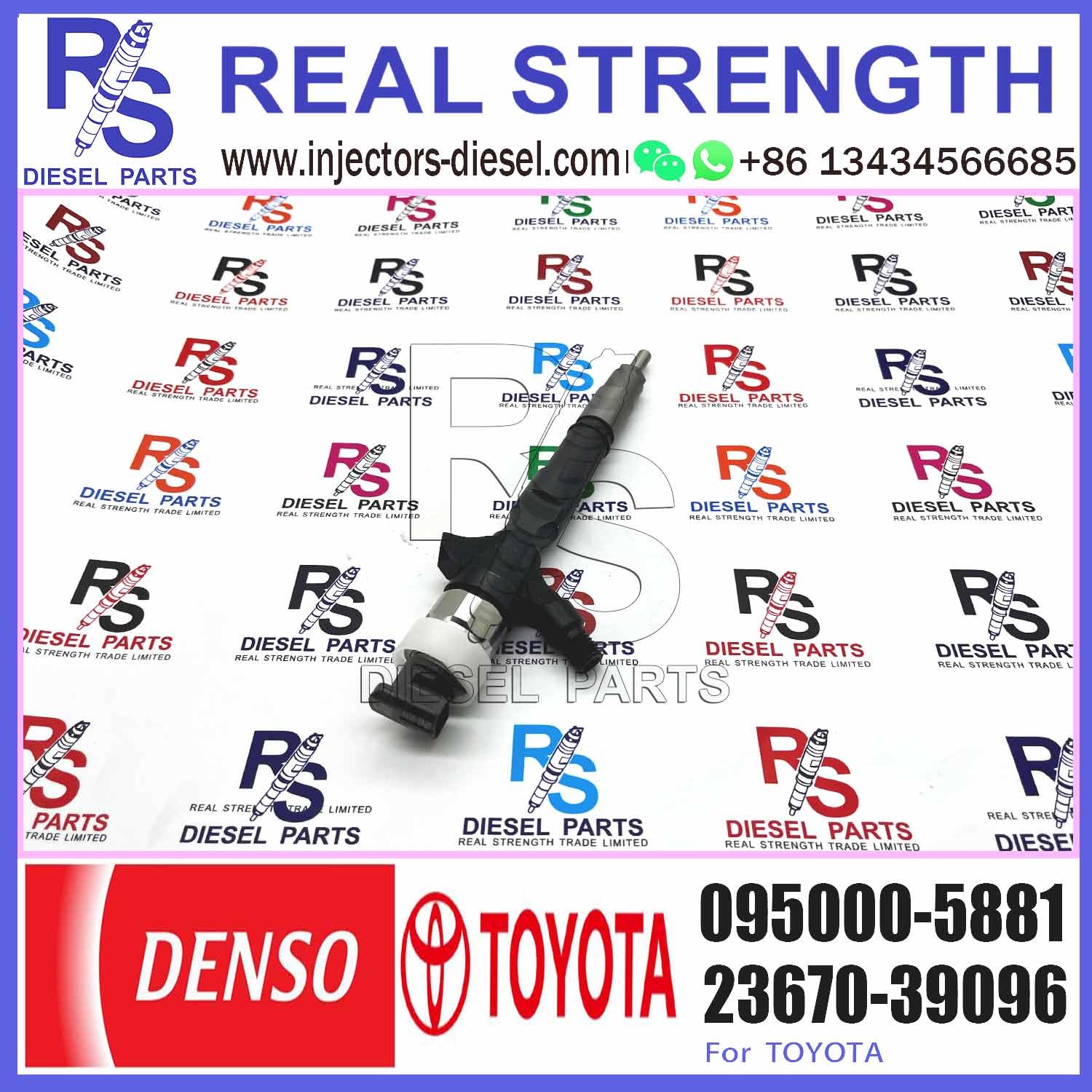 Diesel engine 23670-30050 23670-39096 fuel injector 095000-5881