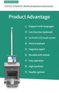 Wholesale Blood Pressure Fast Health Care Kiosk With A4 Laser Printer Health Report from china suppliers