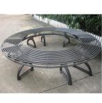 Metal Cast Iron Round Tree Benches Backless For Garden Street Campus