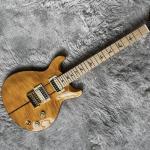 Custom SE Santana Electric Guitar Chrome Part Abalone Bird Inlay Flame Maple Top
