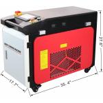 Non-contact Laser Cleaning Machine for Welds RAYCUS 1500W Portable Wood Stone