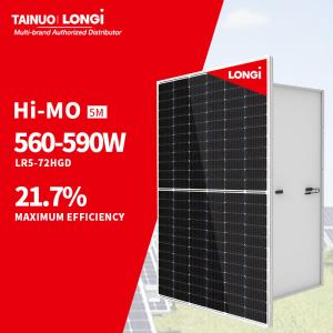 Wholesale Longi Hi-Mo 7 Bifacial Solar Panels 560w 570w 580w 590w for Residential Solar Systems from china suppliers