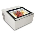 Small Desktop Ice Cream Showcase Square Glass Display Freezer for Hotel