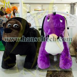 Wholesale Hansel battery coin operated animal dog ride for malls plush animal rides from china suppliers