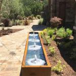 Decorative 1800mm Corten Steel Water Feature Rain Curtain Water Fall SGS