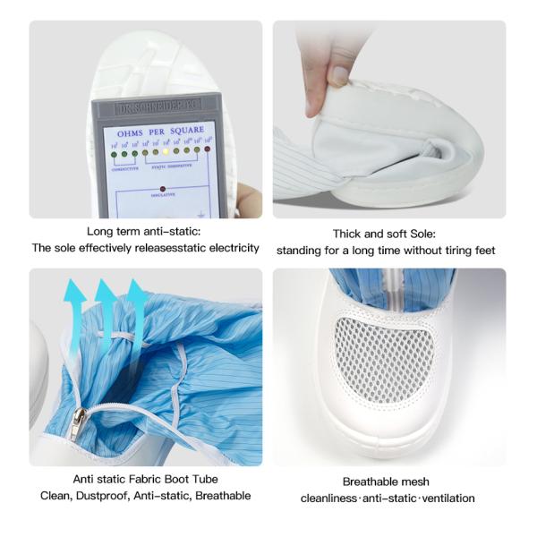 HANYANG CLEAN H-3516 Anti-Static Cleanroom Boots for ESD Protection