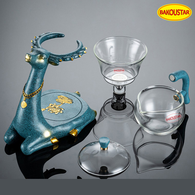300ml Transparent Deer Type Heat Resistant Glass Teapot