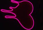 Vasten pink melt heart neon sign 12V silica gel led neon sign