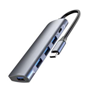 Wholesale Grey 5 In 1 Multiple Adapter USB 3.0 Type Male HUB from china suppliers
