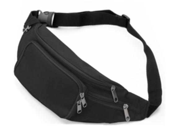 Promotional Black Microfiber Multi Pockets Travel Organizer Runner Sport Waist