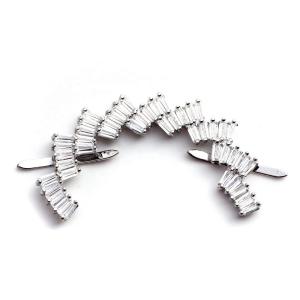 Wholesale Zinc Alloy Elegance Crystal Shoe Buckles Rainbow Shape Silver Color from china suppliers