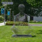 150cm Forged Metal Sculpture Vanishing Modern Figure Sculpture