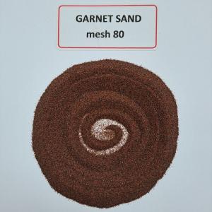 Wholesale waterjet cutting Abrasive medium Almandine rock Garnet sand mesh 80 HS code 25132000 from china suppliers