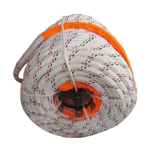 Double Braided Polyester Covered 12 Strand UHMWPE Rope 32mmx220m For Marine
