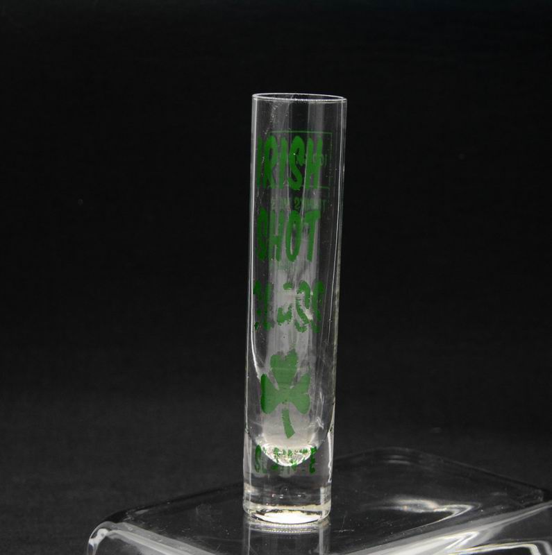 Long Sparkling Crystal Cocktail Glasses With Color Decal