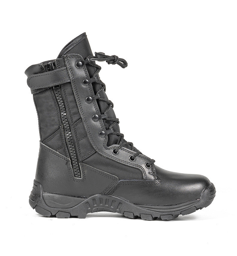 Non-slip Rubber Sole Combat Boots Oxford Cloth Material For Security Work In Green
