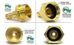 3/4''NH Garden Hose Swivel , Brass Garden Hose Fittings For RV