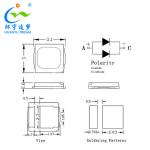 Ultra Bright SMD LED Chip 3030 160lm-180lm 3V 6V White Gold Wire