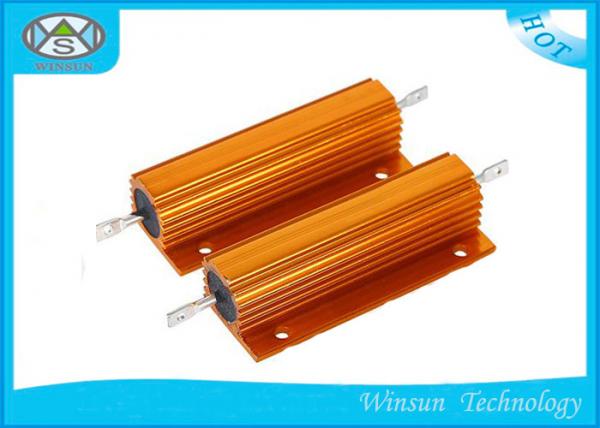 Quality High Voltage Wire Wound Power Resistor Winding Gold 200W 0.01 Ohm Resistor for sale