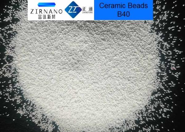 Glass Mold Cleaning Ceramic Blasting Media 62 - 66% Zirconia Beads B40 High