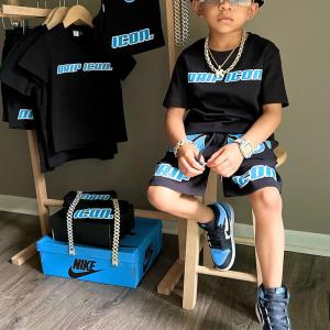 Wholesale Heavyweight Kids 2 Piece Shorts Set Screen Printing Tee And Short Set from china suppliers