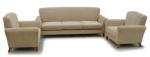 Modern Cream Sofa 3+1+1 Living Room Sofa Set / Solid Wood Frame Sofa