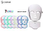 EMS Microcurrent Photon Led Facial Mask , Led Light Therapy Mask For Face Neck